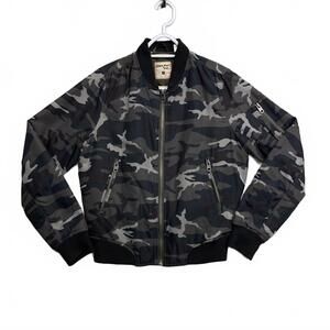 Vintage Y2K Triple Five Soul Camouflage Bomber Jacket Great Shape Size Medium